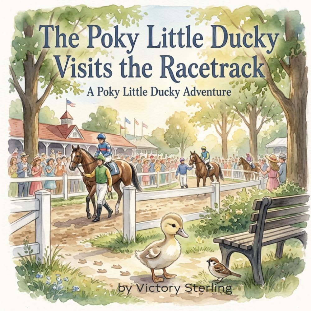 The Poky Little Ducky Visits the Racetrack: A cozy watercolor adventure about empathy and courage.
