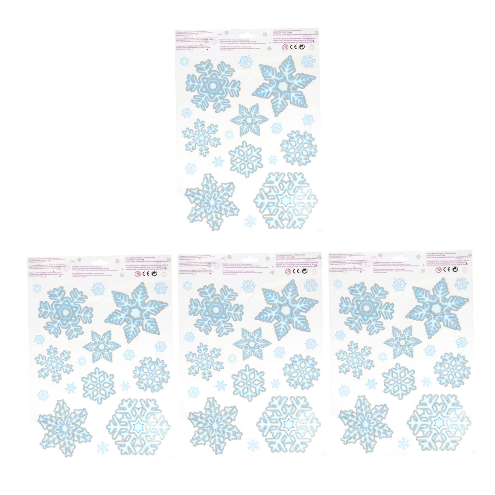 BESTOYARD 8pezzi Sticker Natalizi Rimovibili Fiocco Per Finestra Per Decorazioni Natalizie e Atmosfera Invernale Adatti Vetrine e Superfici Lisce