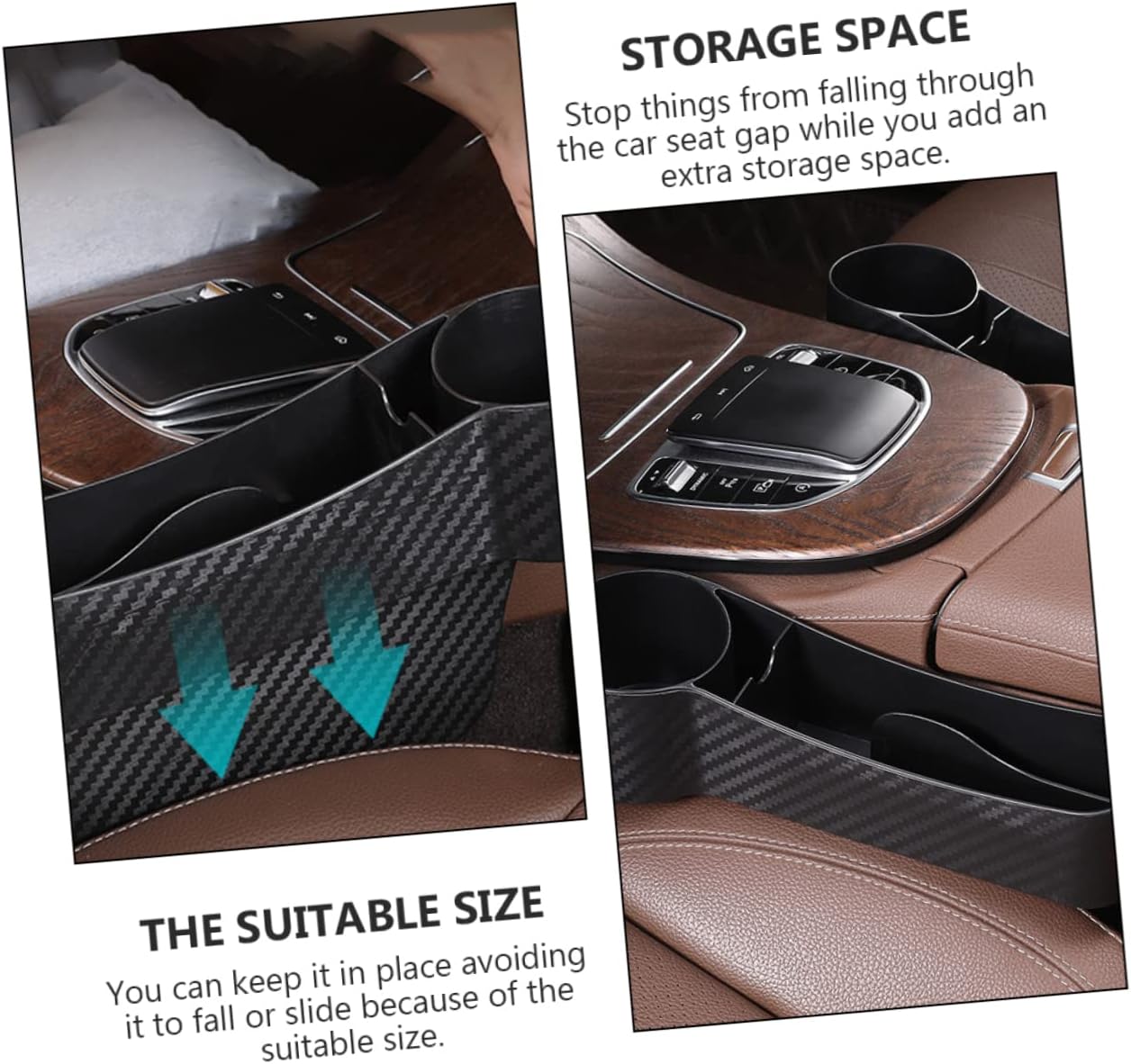 Alipis 1pc Car Seat Gap Filler Organizer Plastic Storage Box for Front Seats Car Accessories Tidy and Organized Install Seconds