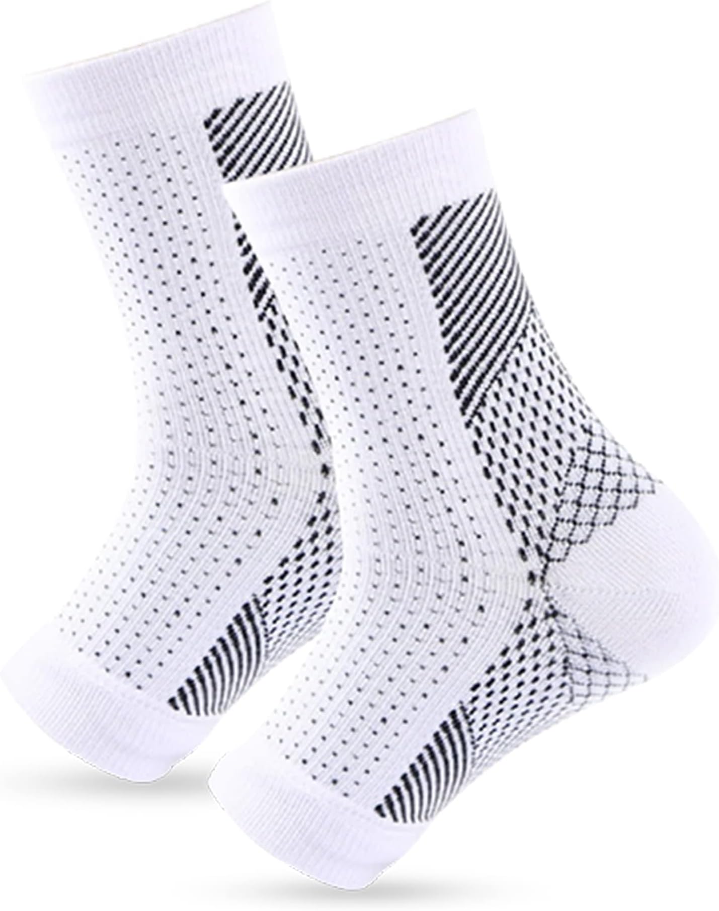 AmRelieveSoothesocks Compression Socks, Support Socks for Women Compression and Men, White