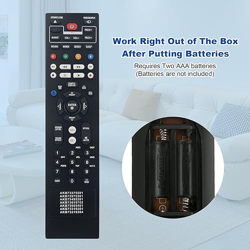 Miniatura 5 de AKB73615702 Reemplazo remoto para LG Network 3D Blu-ray Disc DVD Player BP620 BP620C BH7220B BH7420P BH7520T BP620N BP520 AKB73275501 AKB72975301