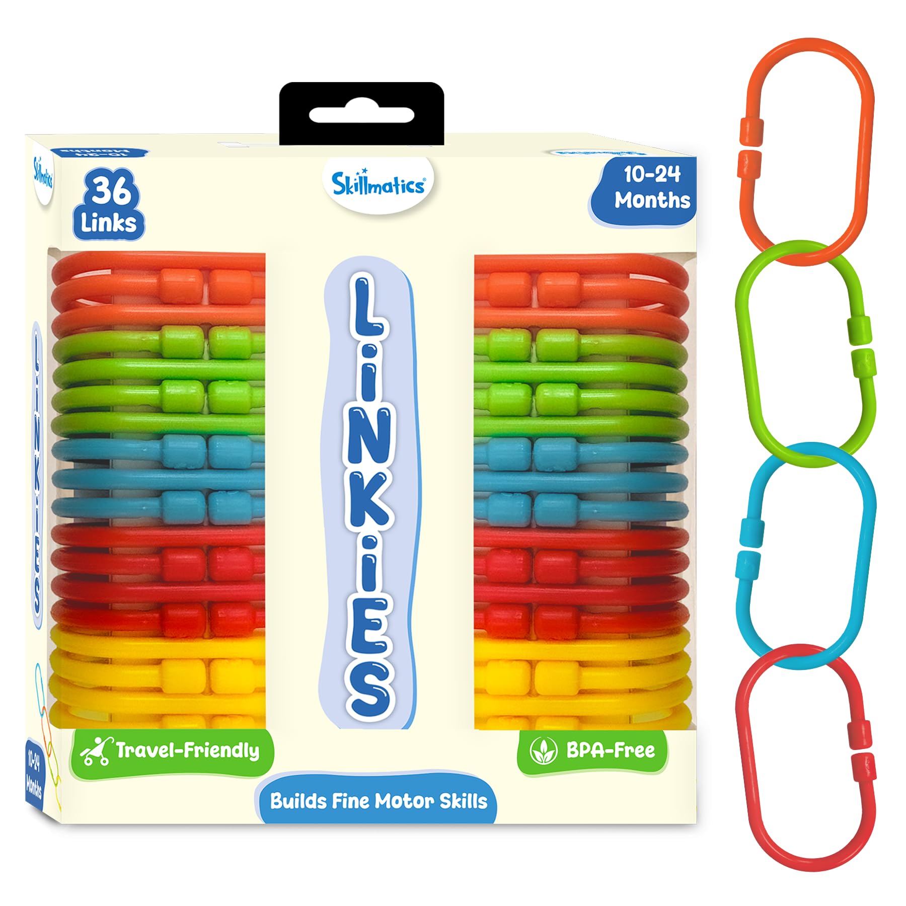 Skillmatics Connectable Learning Link Toy for Toddlers – Fun & Educational Snap-Together Toy for Fine Motor Skills, Hand-Eye Coordination & Early Learning, Gift for Ages 10–24 Months, Set of 36 Links-picture-32