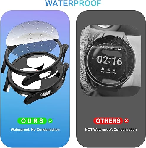 Miniatura 3 de Haojavo Paquete de 2+2 Funda protectora de pantalla de privacidad para Samsung Galaxy Watch 5Galaxy Watch 4 de 1.732 pulgadas, cubierta rígida