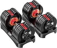 TYZDMY Adjustable Dumbbells Set of 2 - 52.5 lbs Each (105 lbs Pair), 15-in-1 Quick Change for Home Gym Strength Training