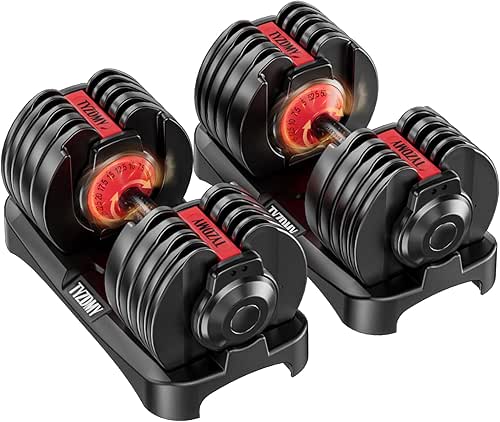 Adjustable Dumbbells Set of 2，Free Weights Dumbbells Set，Adjustable Dumbbell Set，52.5