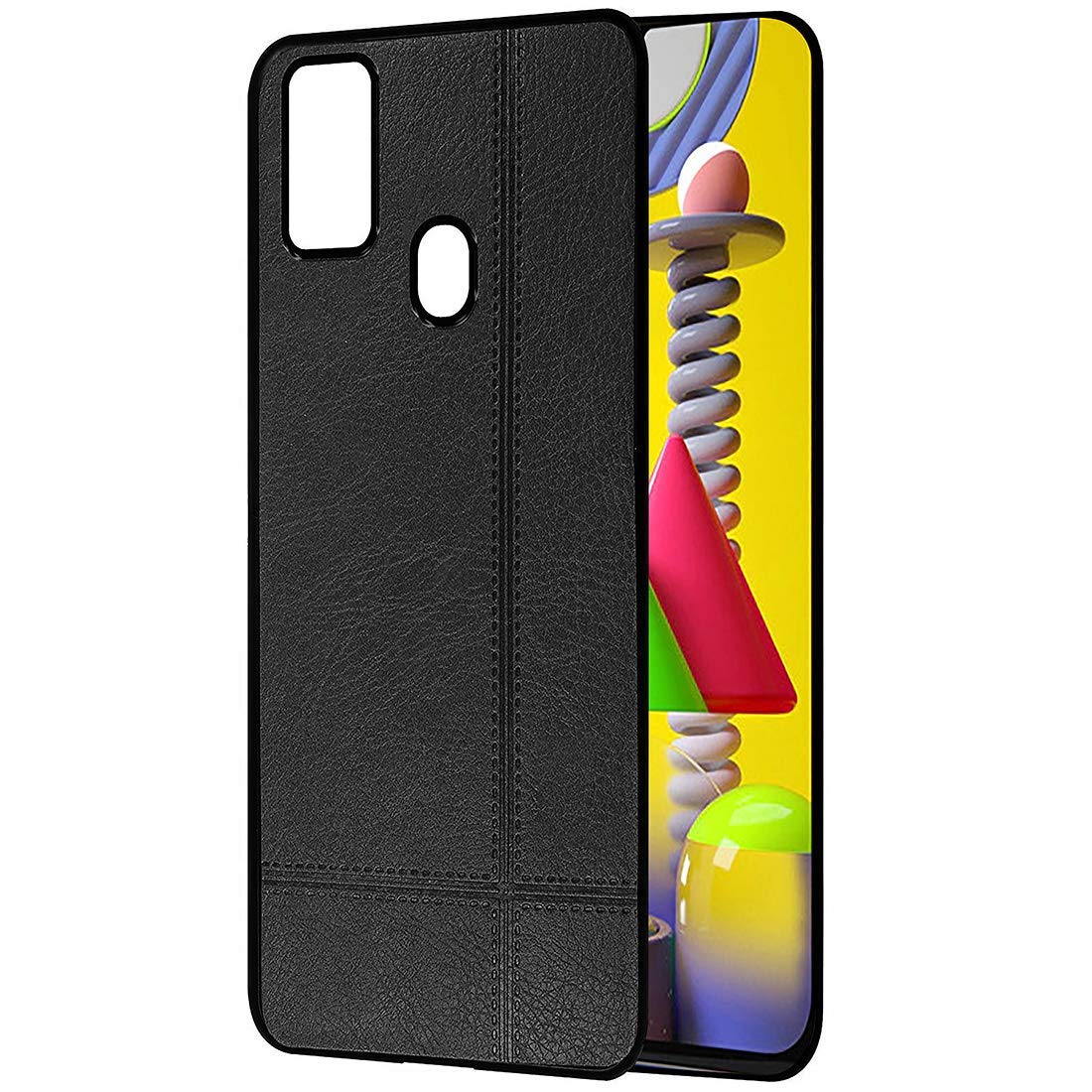 Casotec Leather Finish Soft TPU Case Cover for Samsung Galaxy M31 - Black (B085LP2J3R) Amazon Price History, Amazon Price Tracker