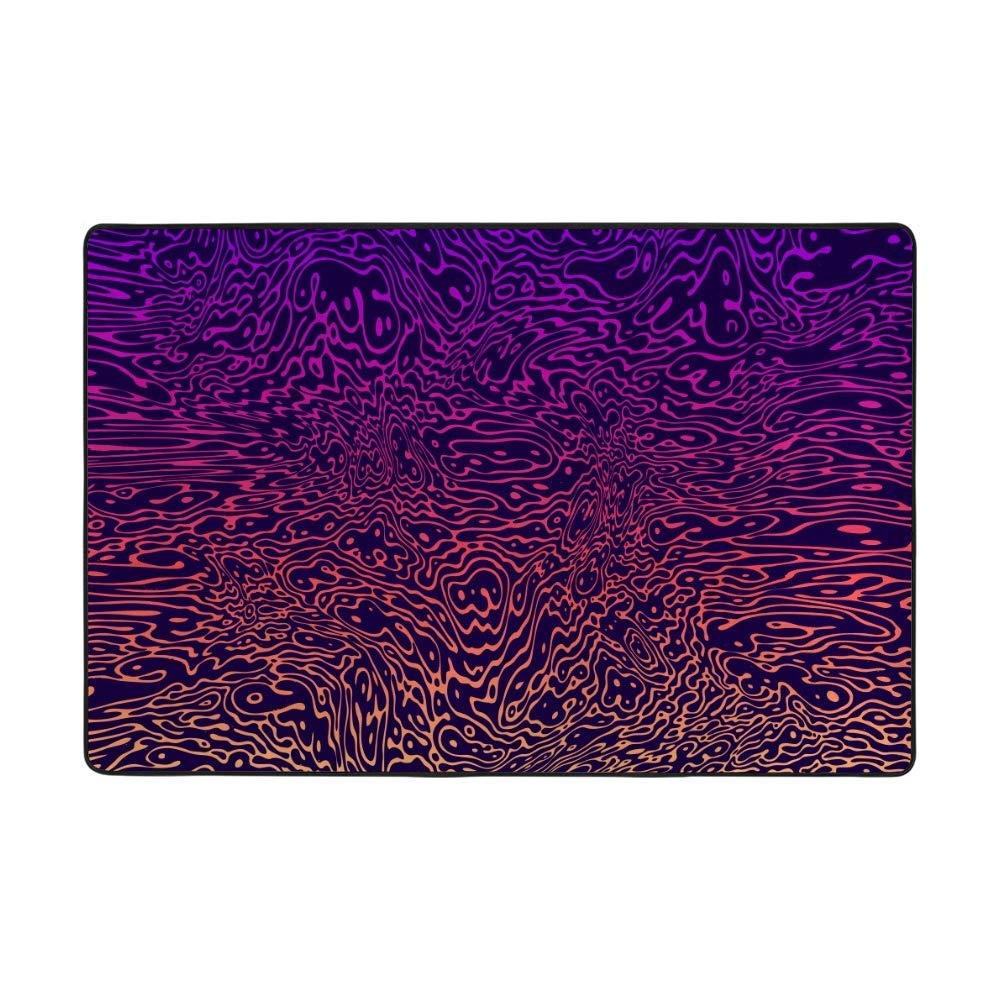 Tapis violet corail abstrait grand format velours décoration