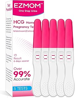 Early Detection Pregnancy Tests, 5 Count HCG Tests for Home Use, Midstream Early Detection Test, Accurate Fast Results Testing Kit