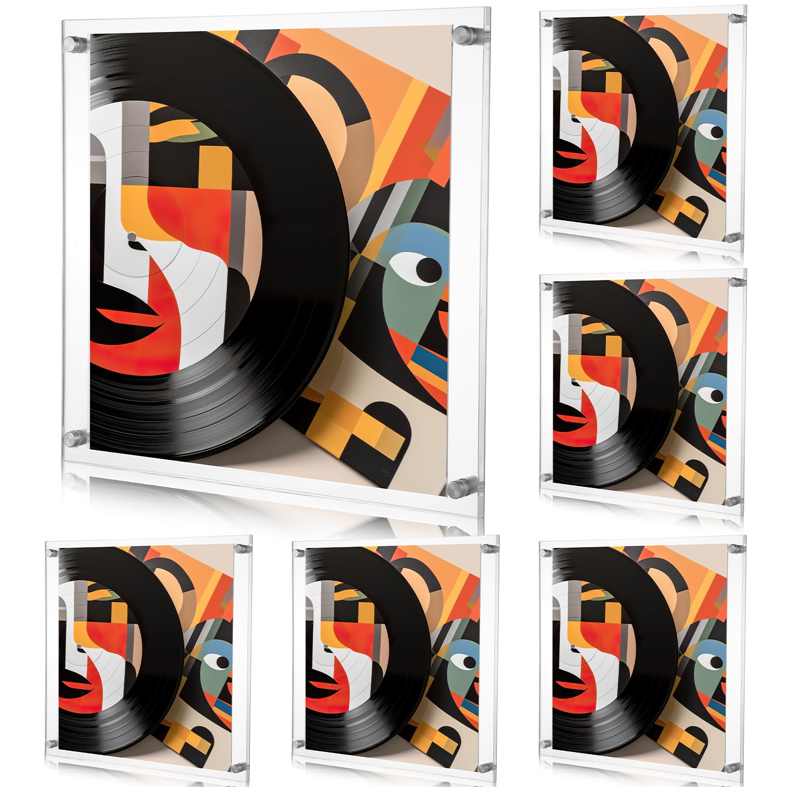 Cadre flottant acrylique pour vinyle Qunclay 31.8 cm lot de 6