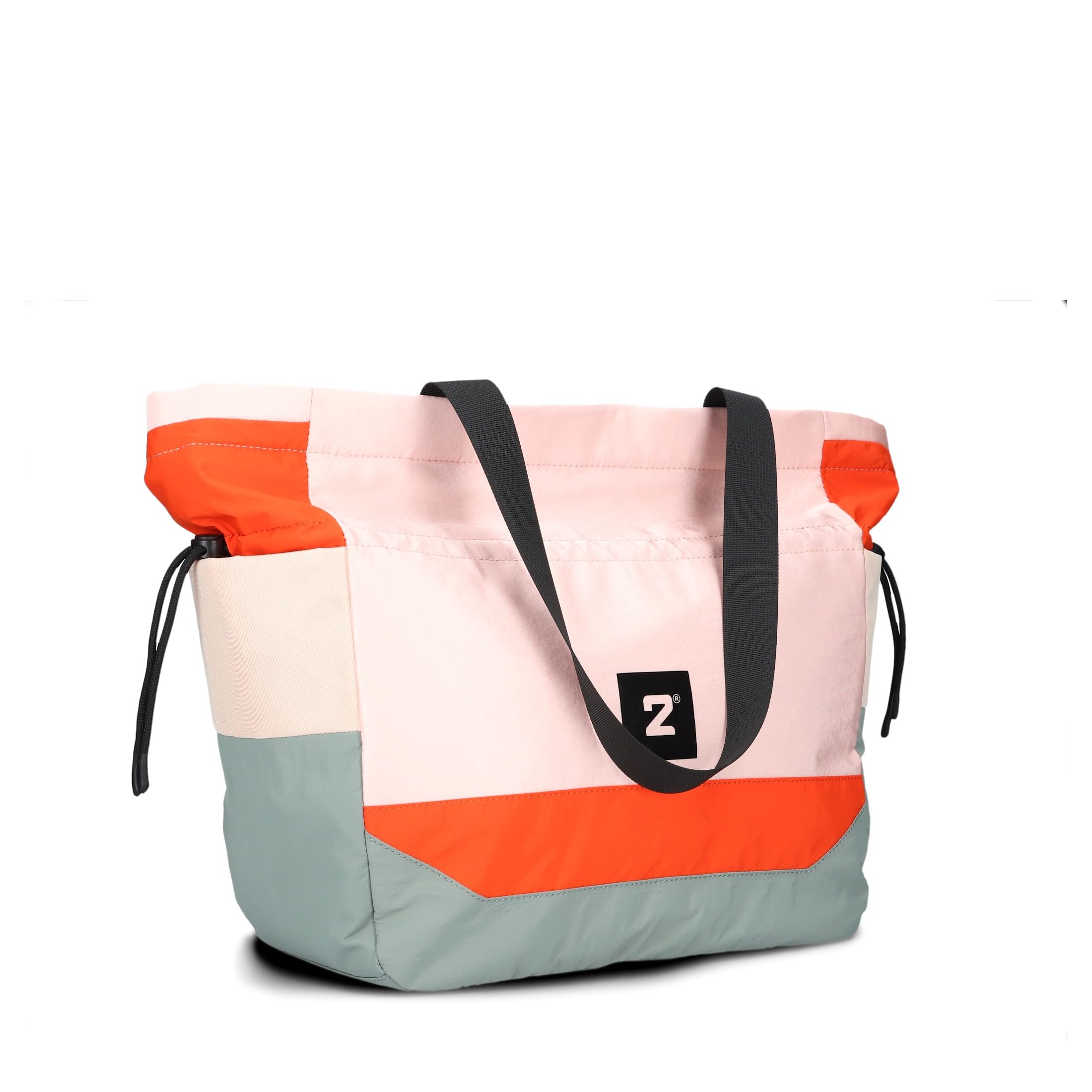 Zwei Damen Shopper Tasche BONNY BO200 große Nylon Schultertasche 19 Liter, leichte Tote Bag, Handtasche mit Reißverschluss, wasserabweisend, viele Fächer, Schlüsselband, vegan