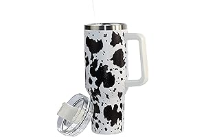40oz Cow Print Tumbler: The Perfect On-the-Go Companion