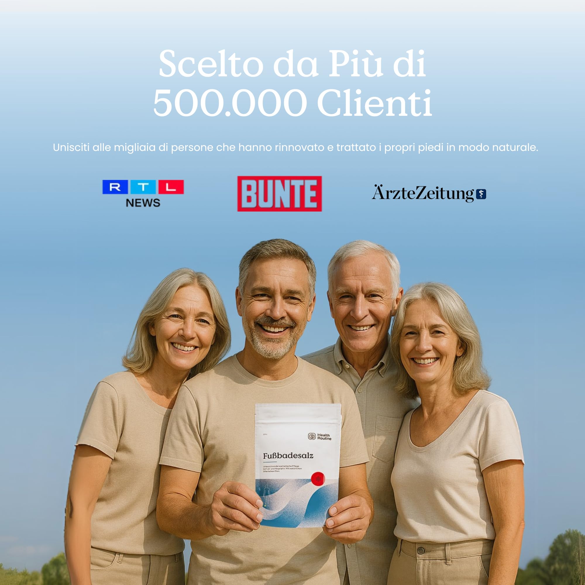 Health Routine Fußbadesalz – Sale per pediluvio con olio di tea tree