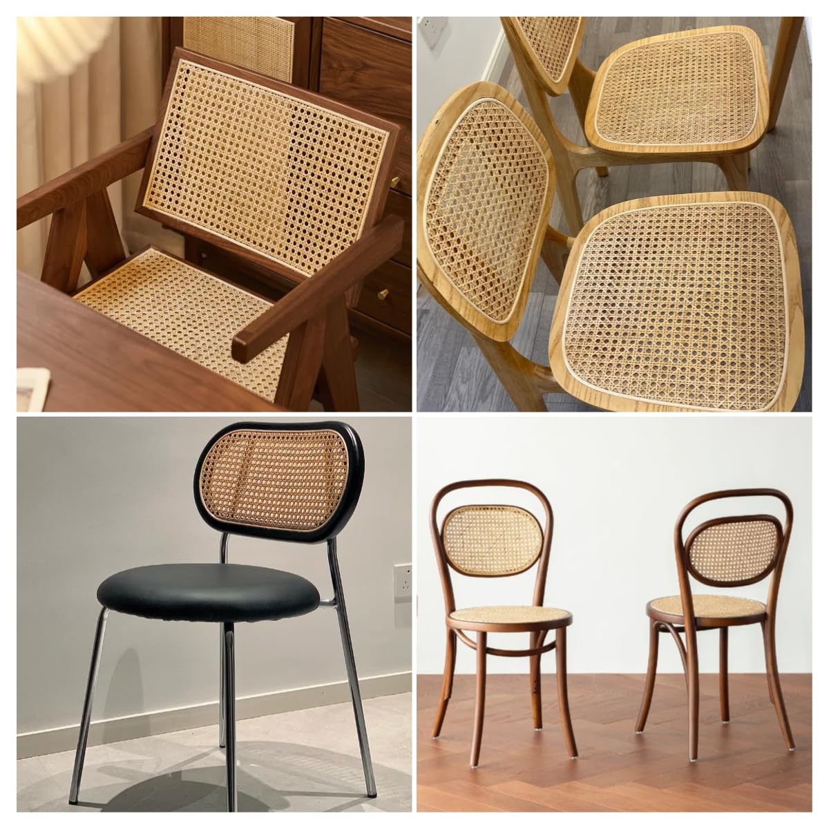 Wiener Geflecht Meterware, 100 x 200cm Große Größe Natürliches Rattan meterware, Stuhl Wiener Geflecht, Rattan Geflecht Natur meterware, Rattan Gurtband,Wiener geflecht Schrank, Möbel, Kommode,Sessel