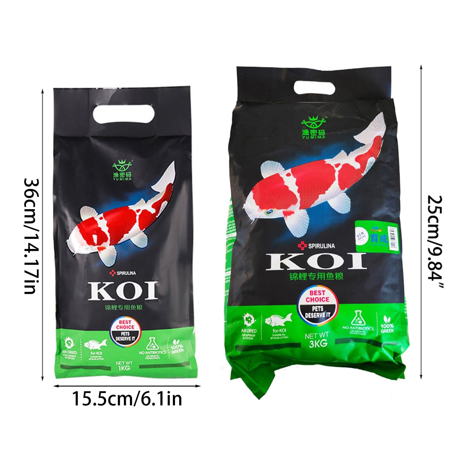 Granulés Alimentaires pour carpes koï et Poissons Rouges granulés régime équilibré Haute teneur en protéines améliorant la Croissance 35/105 oz granulés Alimentaires pour Poissons tropicaux Rouge