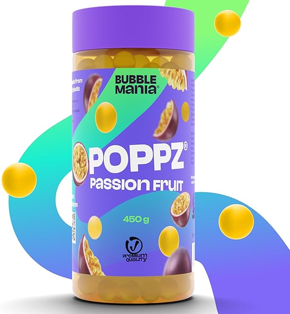 Popping Boba Perły Owocowe do Bubble Tea (450g) (Marakuja) Kulki Owocowe Tapioki by Bubble Mania | Ready to eat