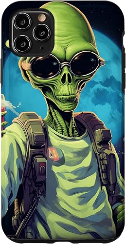 Miniatura 4 de iPhone 11 Pro Creepy Alien July 4th Drinking Blue Moon Case