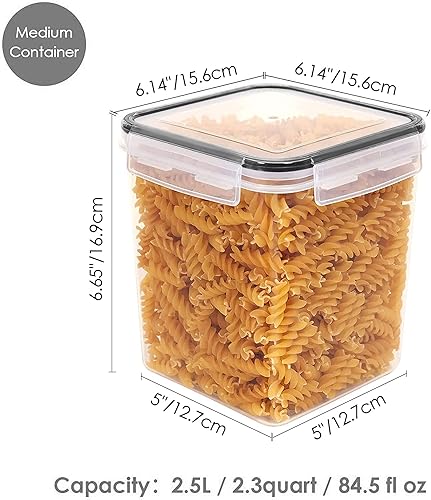 Miniatura 2 de Vtopmart Recipientes de almacenamiento de alimentos de 25 l  845 onzas 4 recipientes de plástico herméticos sin BPA para harina azúcar suministros