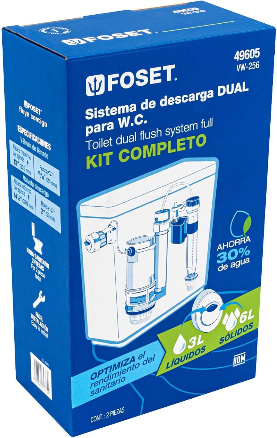 WC accessory kit with system DUO