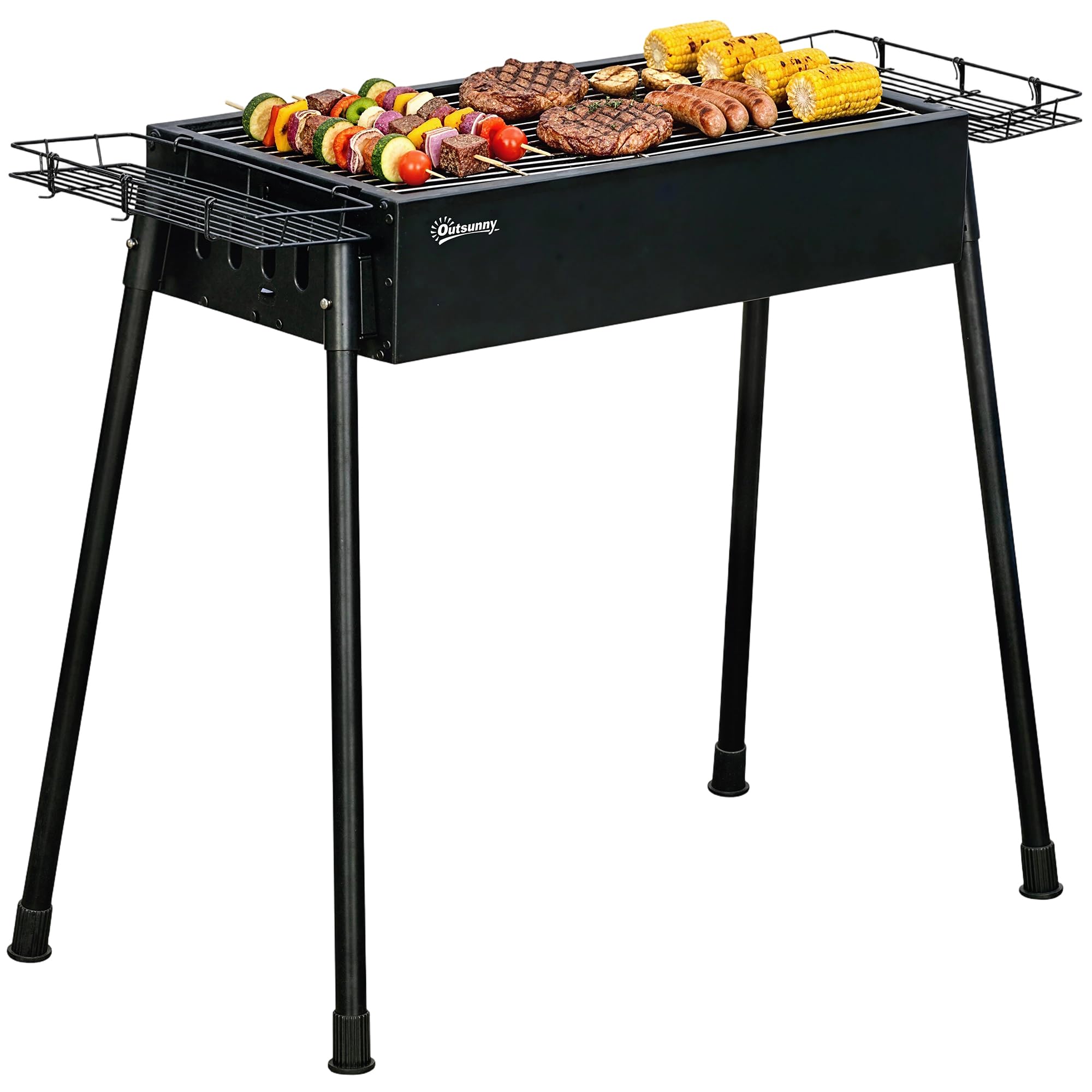Outsunny Portable Charcoal Barbecue Grill With Seasoning Baskets And Hooks from B&Q