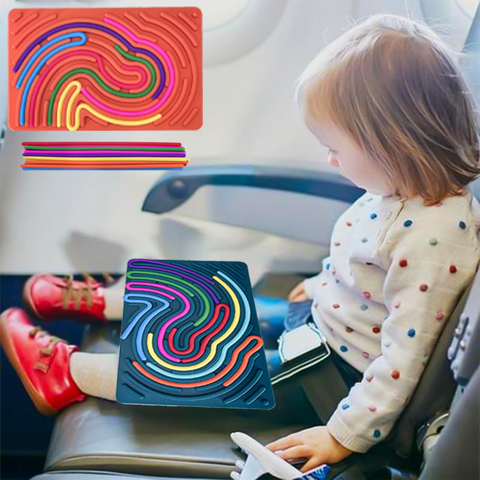 Tabla de actividades sensoriales 3D para niños, juguete de silicona para aliviar el estrés, calmante, enfoque, TDAH y autismo, 5 colores para niños y adultos con 15 cuerdas Tabla de actividades sensoriales 3D para niños, juguete de silicona para aliviar el estrés, calmante, enfoque, TDAH y autismo, 5 colores para niños y adultos con 15 cuerdas