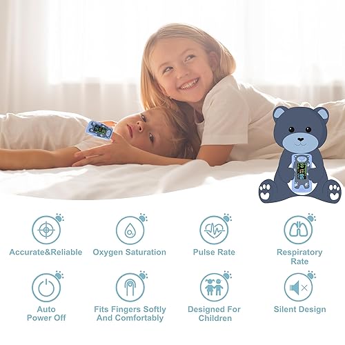 Miniatura 4 de Nueva versión para niños, oxímetro de pulso para niños, saturación de oxígeno en sangre para niños, medidor de oxígeno portátil con pantalla OLED