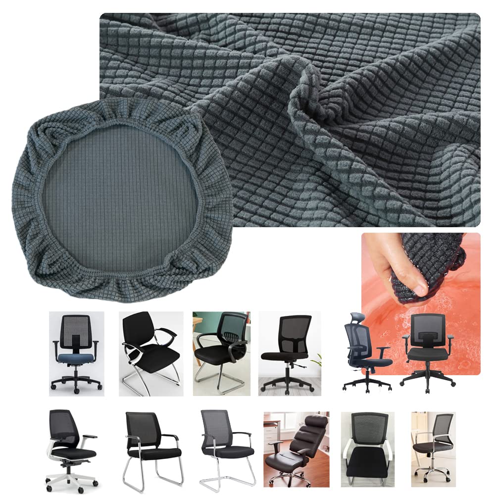 Zasvec Federa per Sedie 2 Pezzi Coprisedia per Sedie da Ufficio Coprisedia Elasticizzato Universale Coprisedie in Spandex Elasticizzato Lavabili Removibili 38-48cm per Sedie da Ufficio