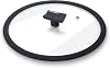 Moneta Flat Glass Lid, Silicone Rim, Aria