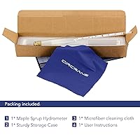 Vista 8 de Circrane Hidrómetro de jarabe de arce con balanzas BRIX y Baume, densímetro para contenido de azúcar y humedad