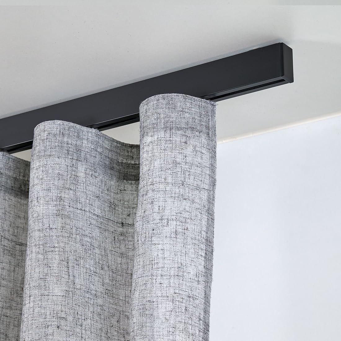 Binario Tenda a Onda su Misura in Alluminio, Scorrevole Passo 8, Montaggio a Soffitto o Parete, Sistema Professionale Made in Italy