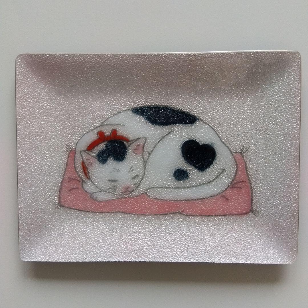 美品】猫 白猫 眠り猫 骨董 陶器 置物 インテリア 工芸品 美術品A2862