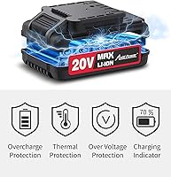 Vista 9 de AVID POWER Paquete de compresor de aire inflador de neumáticos (solo herramienta) con batería de iones de litio de 20 V