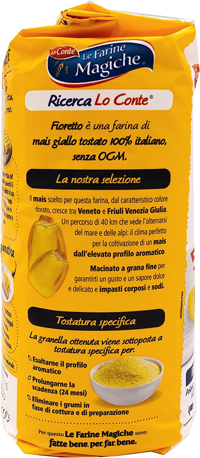6x Lo Conte Le Farine Magiche Mehl Farina Di Mais Fioretto Maismehl für Polenta 1kg