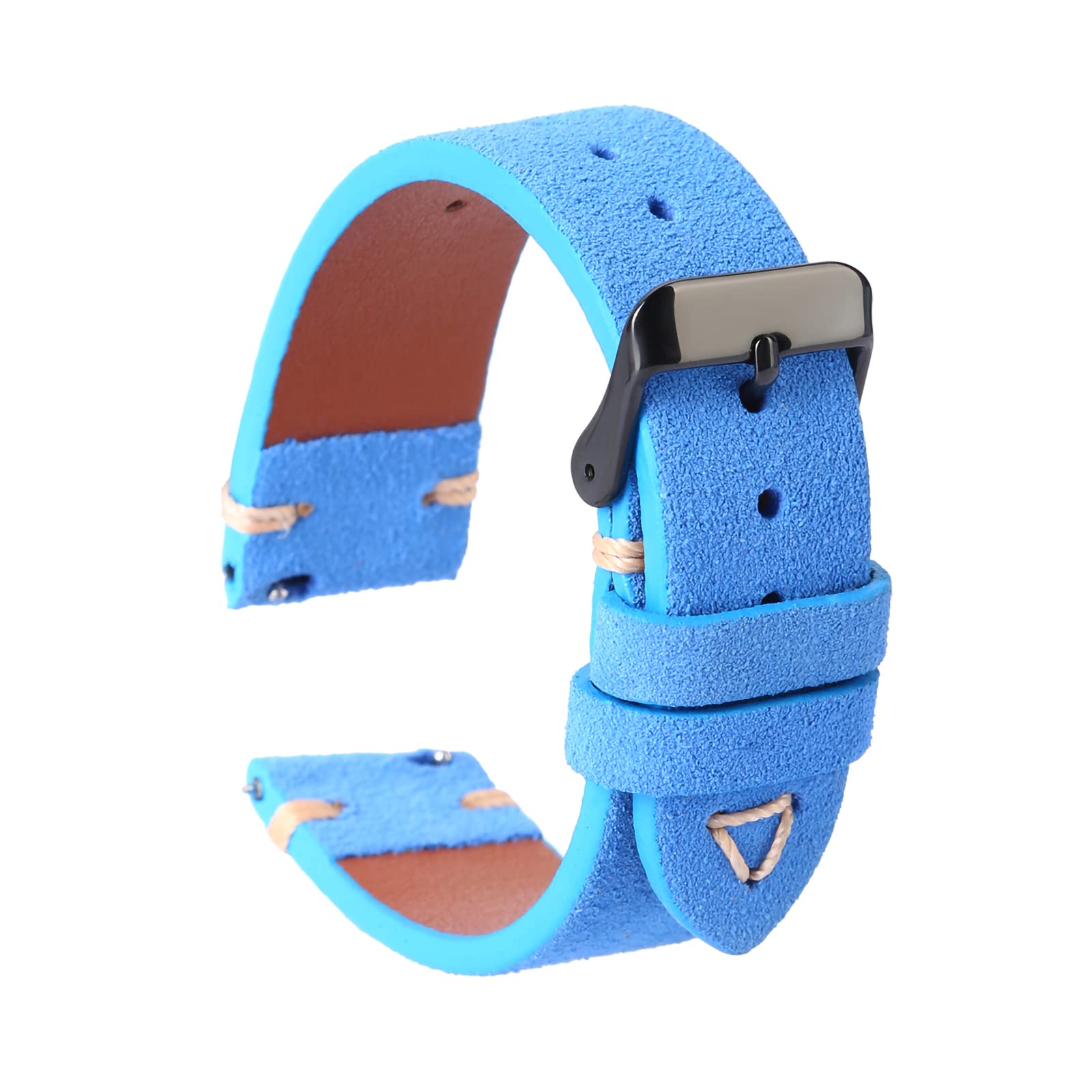 WOUKUP Quick Release Suede Leather Watch Bands Vintage Watchband for Men Watch Strap 18mm 19mm 20mm 21mm 22mm 24mm