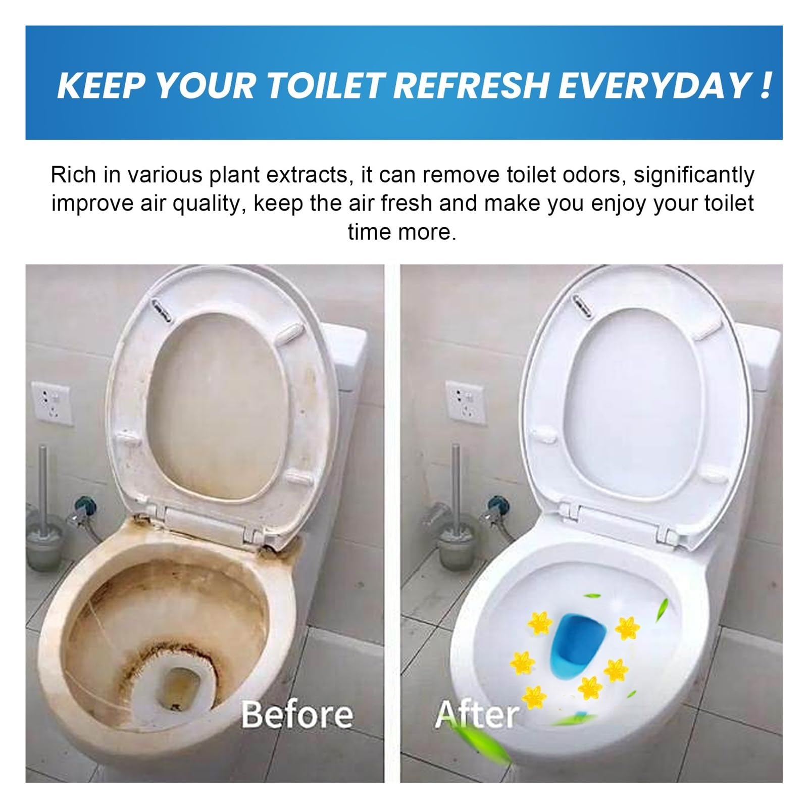 Nettoyant for toilettes au parfum floral