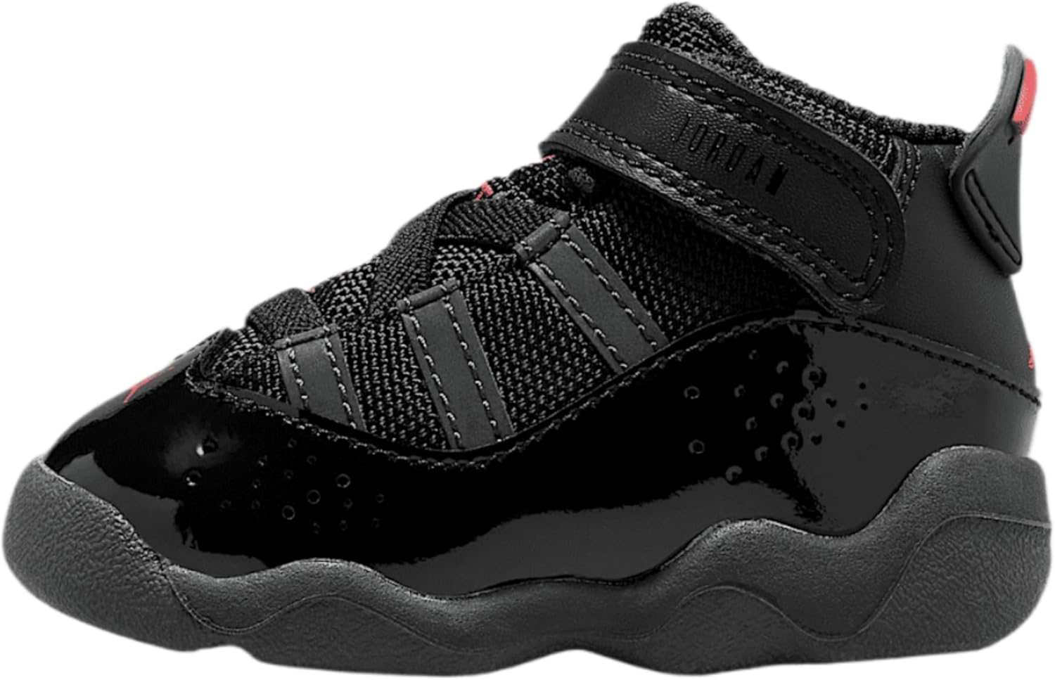 Jordan 6 Rings Baby/Toddler Shoes (323420-026, Black/Anthracite/Fire Red) Size 5