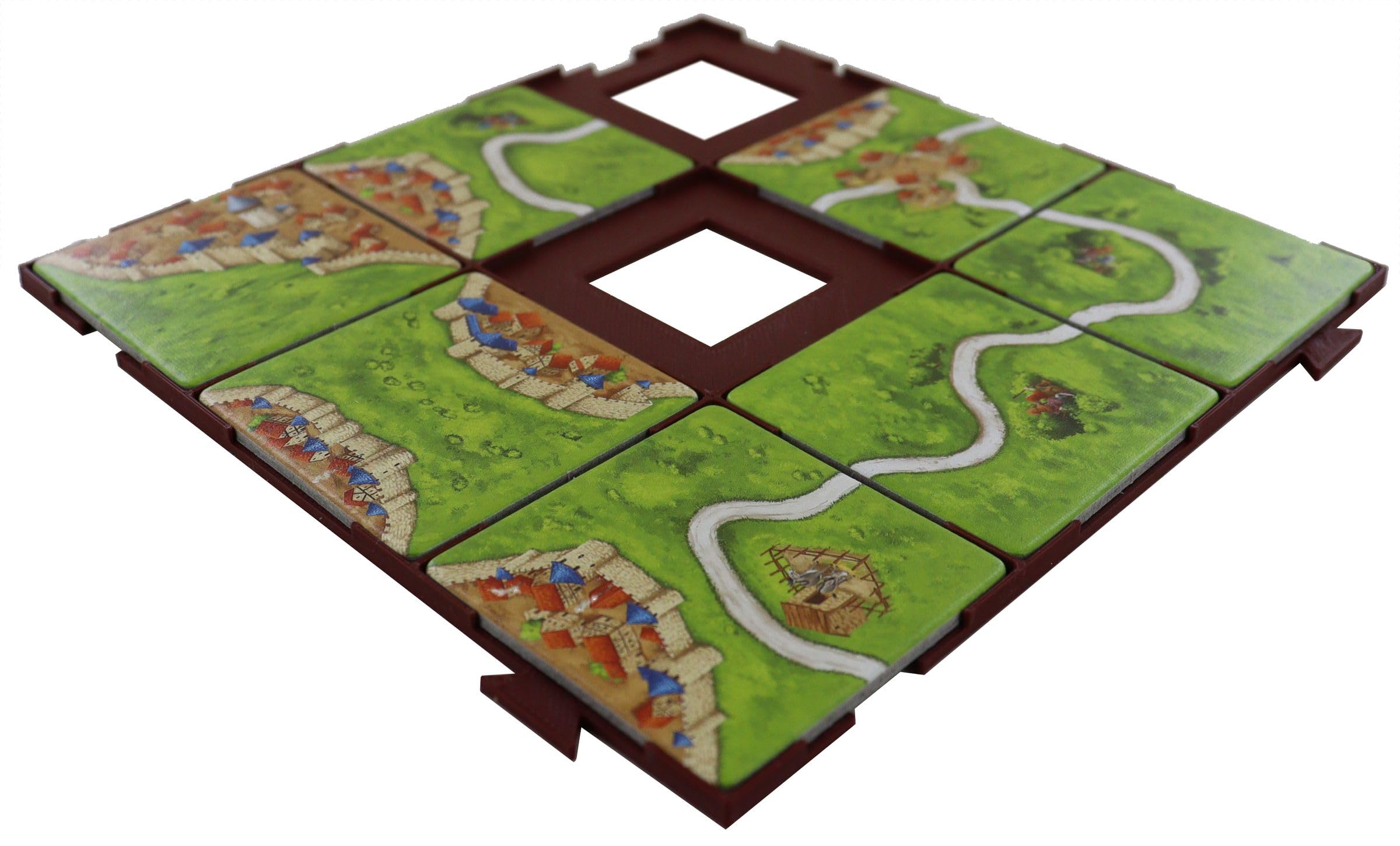 Feldherr Mattonella Spugna pretagliata Compatibile con Carcassonne - ad Incastro, Amount:12 PCS.