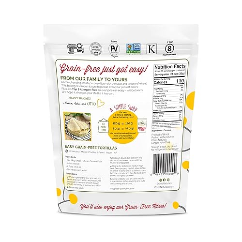 Miniatura 4 de Harina de yuca de Ottos Naturals sin granos harina para hornear sin gluten - hecho de raíz 100 de yuca  Certificado Paleo y sustituto de harina de