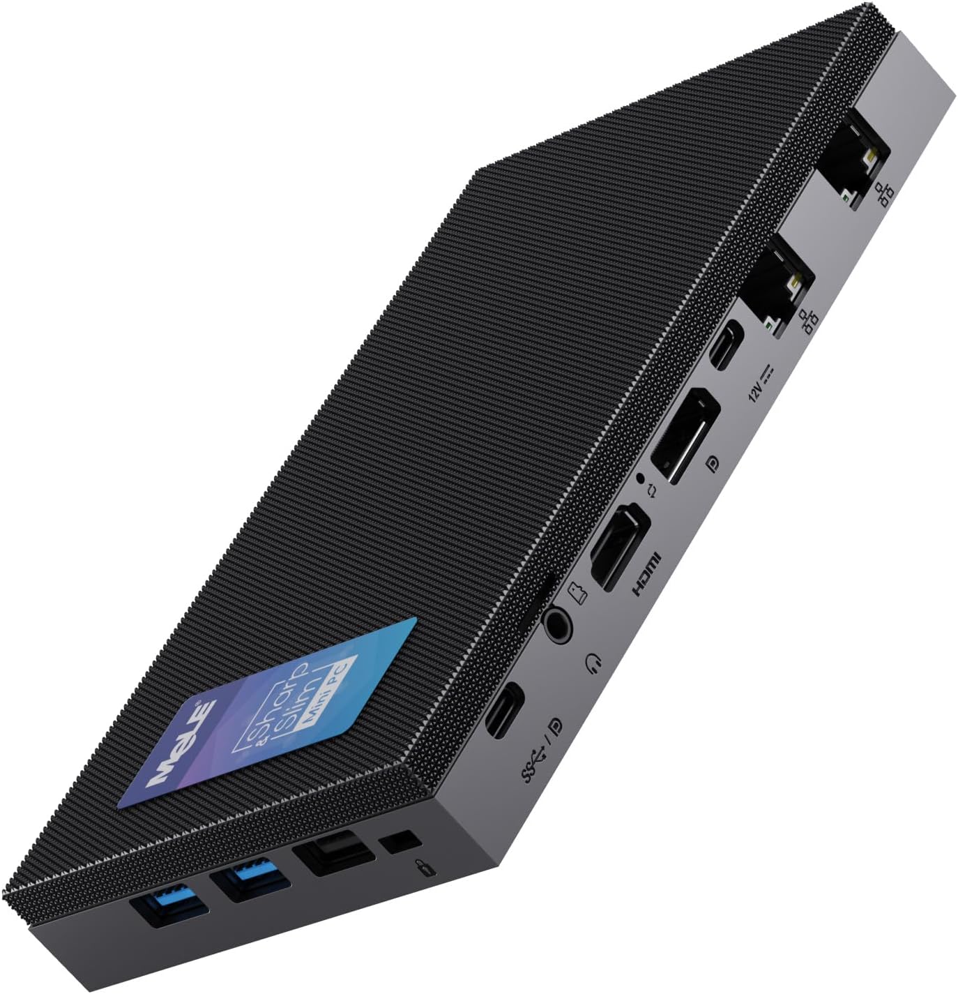 MeLE QuieterDL Fanless Mini PC 2.5Gb Dual LAN Alder Lake N150(up to 3.6GHz) 4GB RAM 128GB Storage Windows 11 Home Micro PC Small Form Factor PC USB-C HDMI2.0+DP1.4 Triple Display Desktop Computers