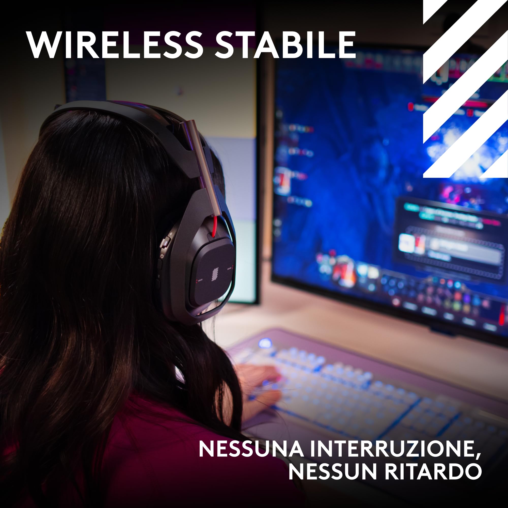 Logitech G Astro A50 cuffia e microfono gaming wireless LIGHTSPEED + base — immagine 6 di 16