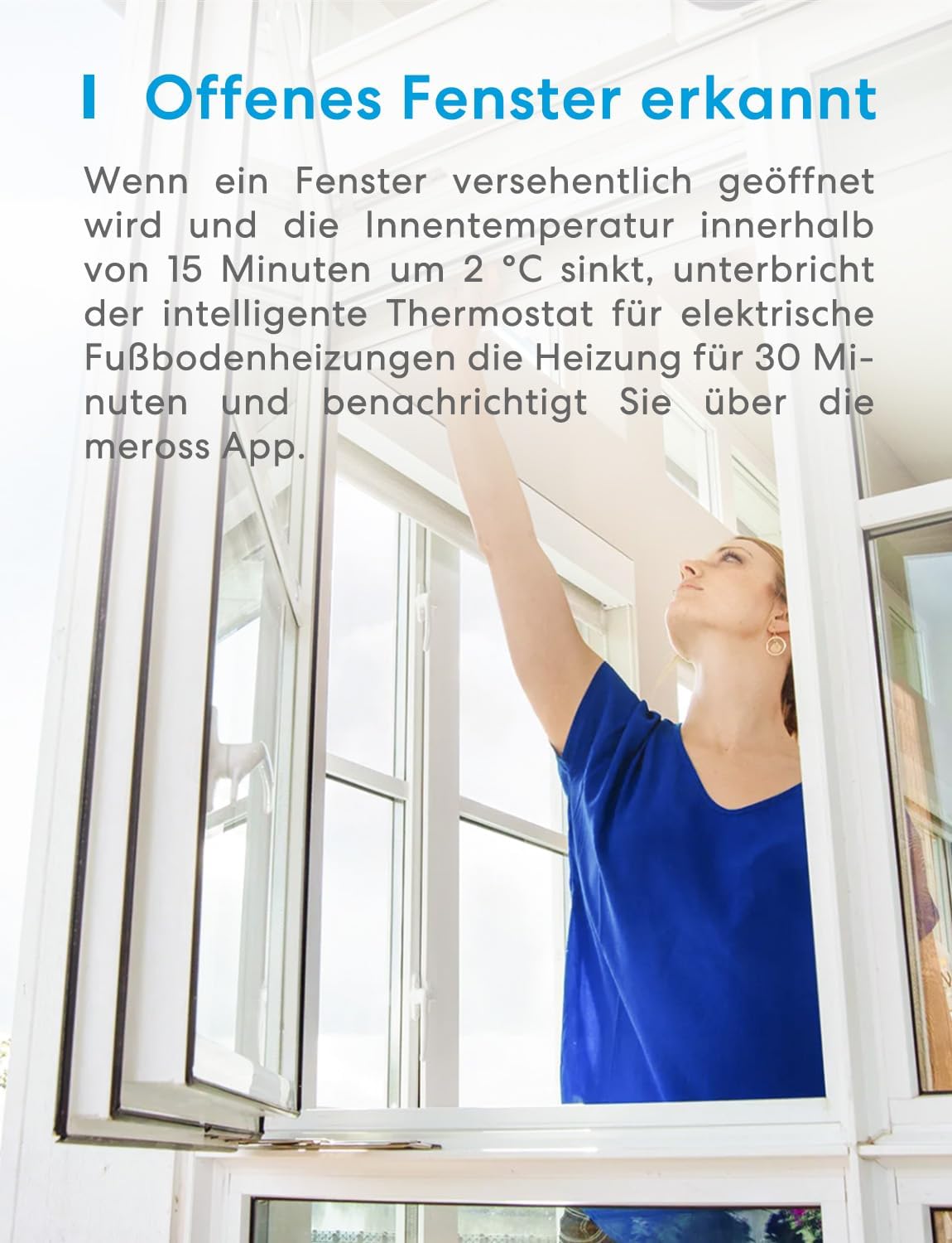 Meross Smart Elektrische Thermostat, WLAN Fußbodenheizung Raumthermostat, Heizen & Kühlen kompatibel mit Alexa und Google, Sprachsteuerung, Fernsteuerung und Zeitplan