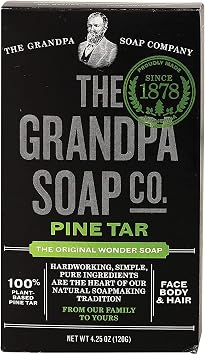 Grandpas Pine Tar Soap 4.25 Ounce Pack of 2