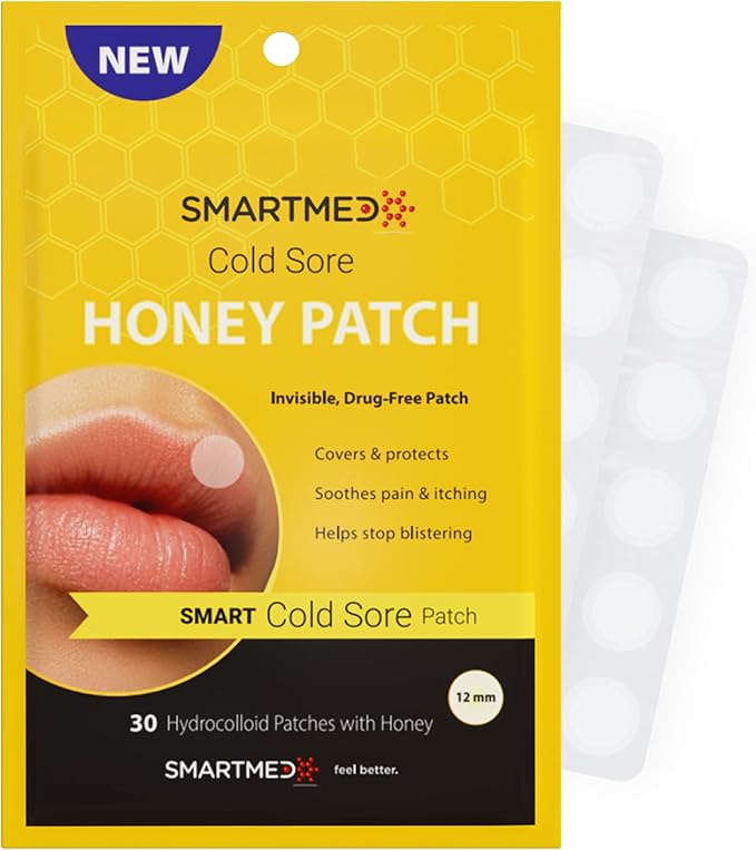 SMARTMED Smart Cold Sore Patch Honey 30 ct 12mm Fever