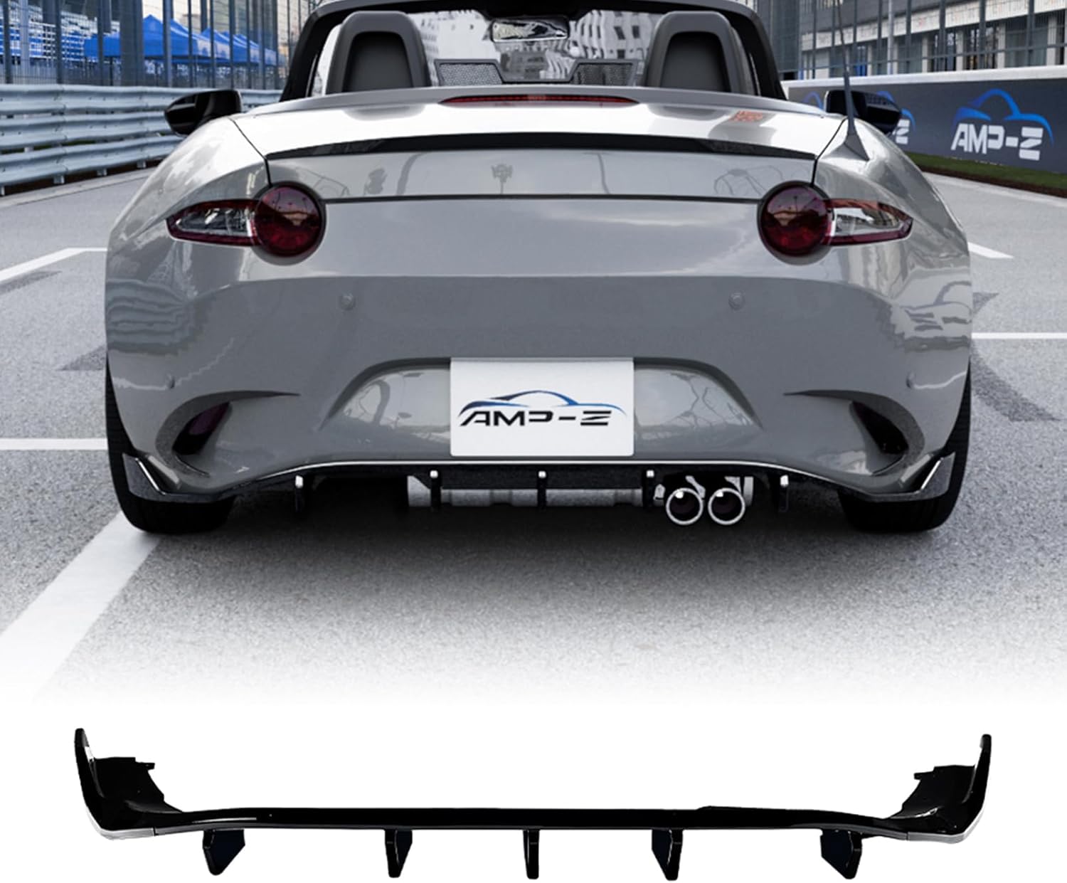 Rear Bumper Diffuser Lip for Mazda MX-5 Miata ND 2016-2025 2017 2018 Black