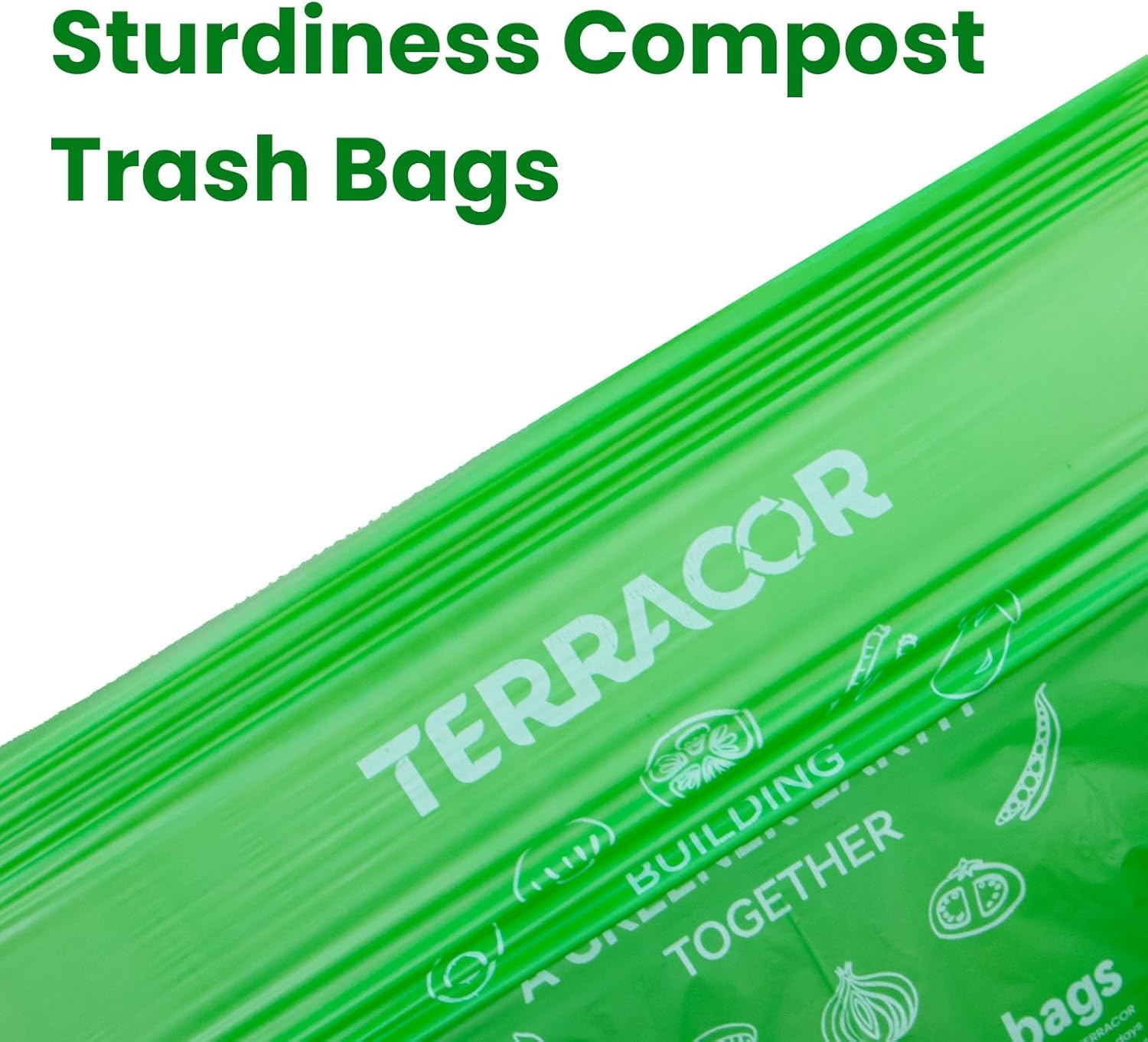 Bolsas de basura compostables de 3 galones, bolsas de abono para cubo de encimera, 200 unidades (paquete de 2) con certificación BPI y cumple con la norma ASTM D6400