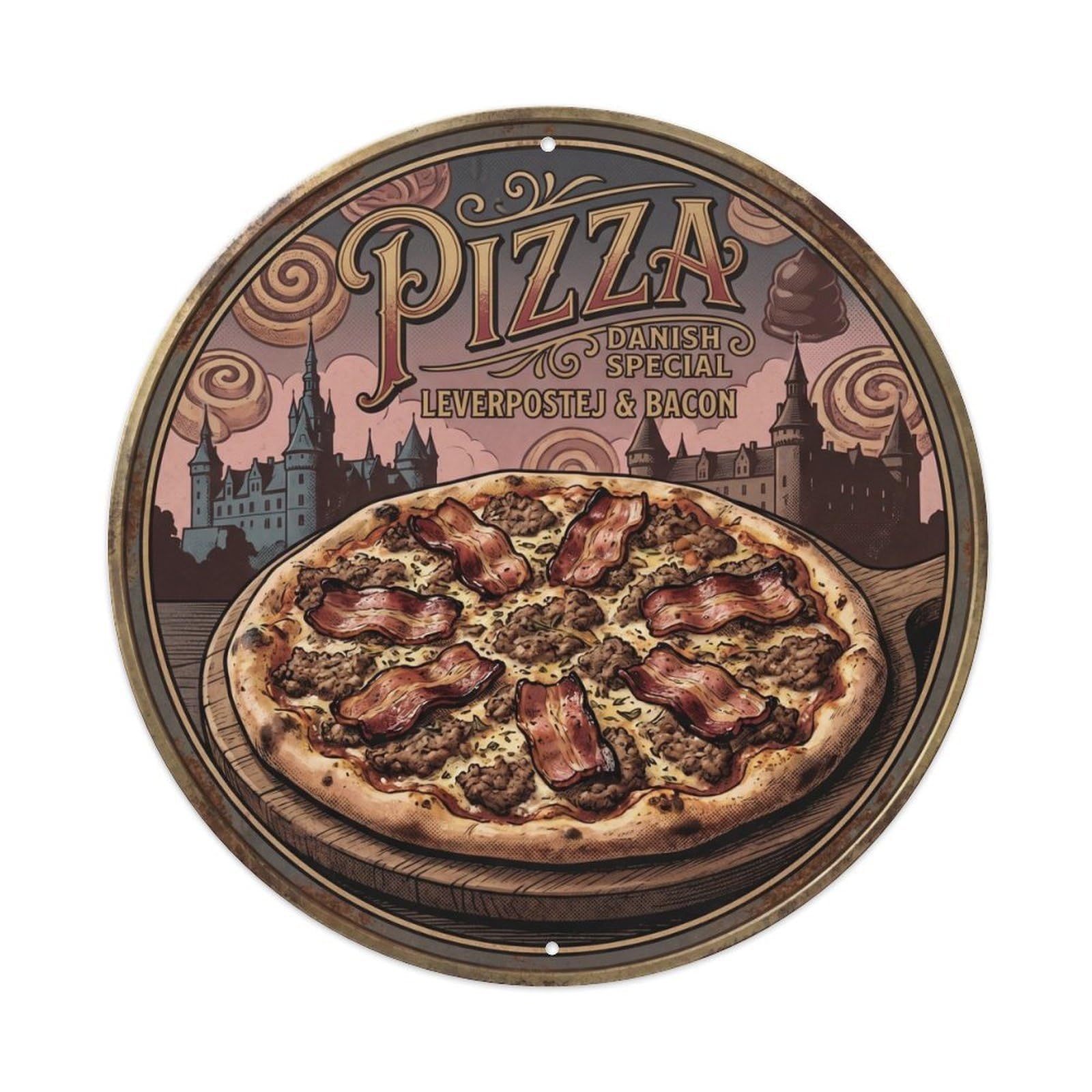 Trattoria Italian Pizza Pizzeria Culture Nostalgic Metal Tin Sign