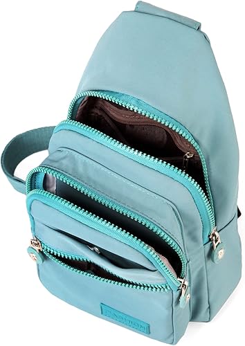 Miniatura 58 de EVANCARY Bolso bandolera pequeño para mujeres y hombres, mochila bandolera para viajes, al aire libre, senderismo Gris profundo