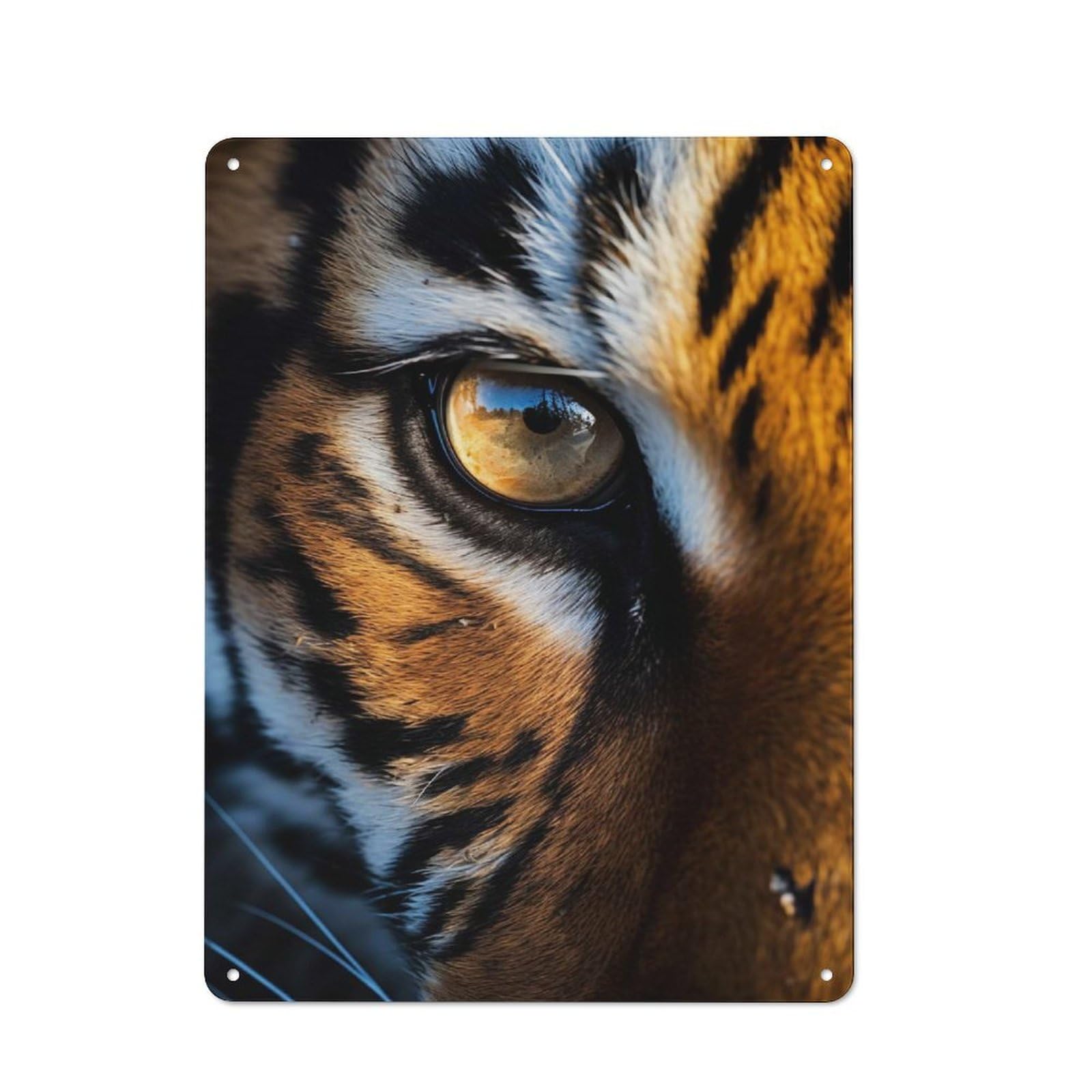 Junmoney Eye Of The Tiger Metal Wall Sign 40X30cm Featuring For Bar Or Restaurant, For Bar Decor Enthusiasts