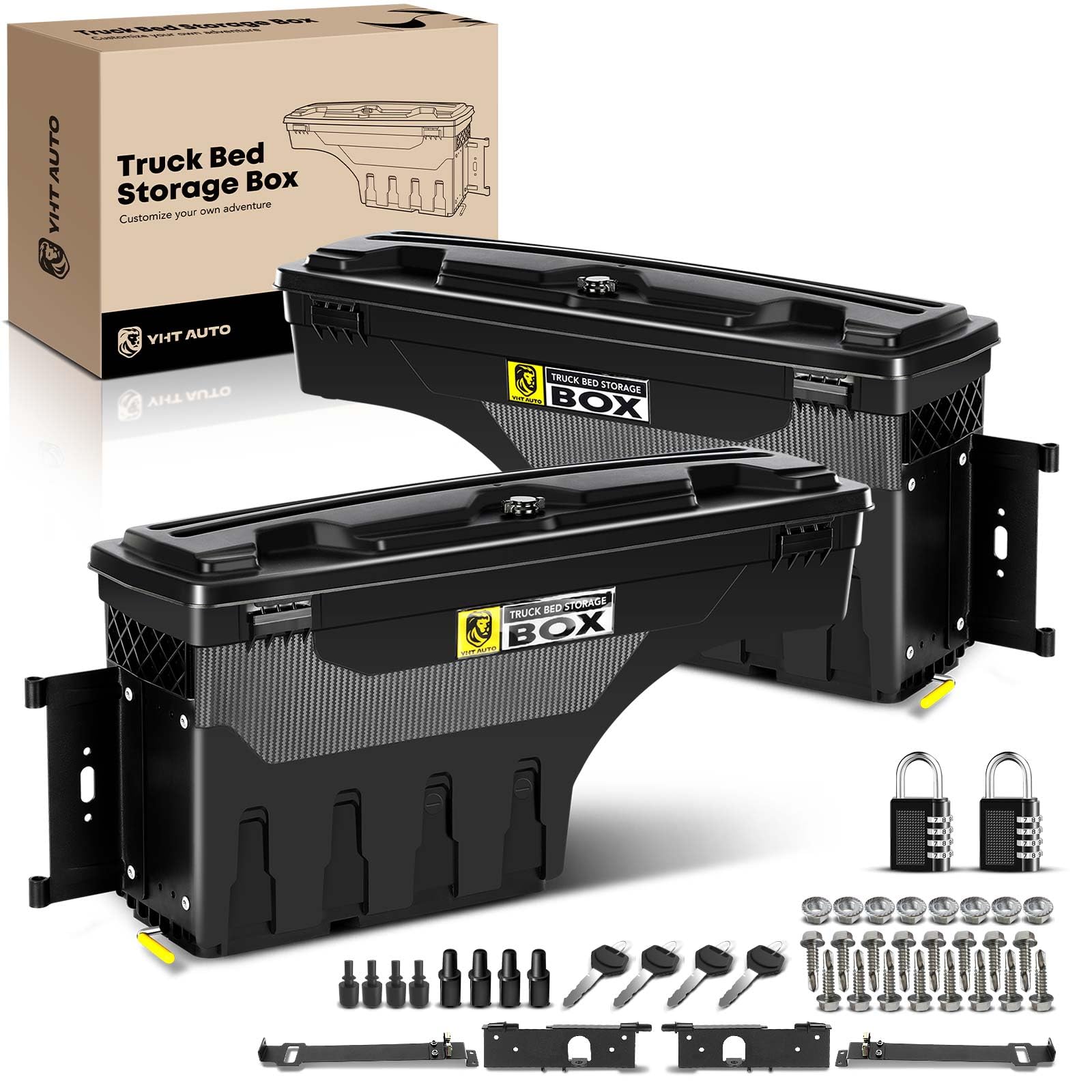 Amazon.com: YHTAUTO Set of 2 Truck Bed Storage Tool Box