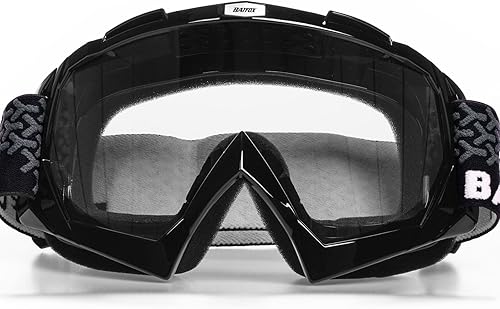 Miniatura 22 de BATFOX Gafas de Motocicleta Gafas Protectoras Moto de Cross Motocross Seguridad ATV Táctica Conducción (Azul Negro, Adulto)