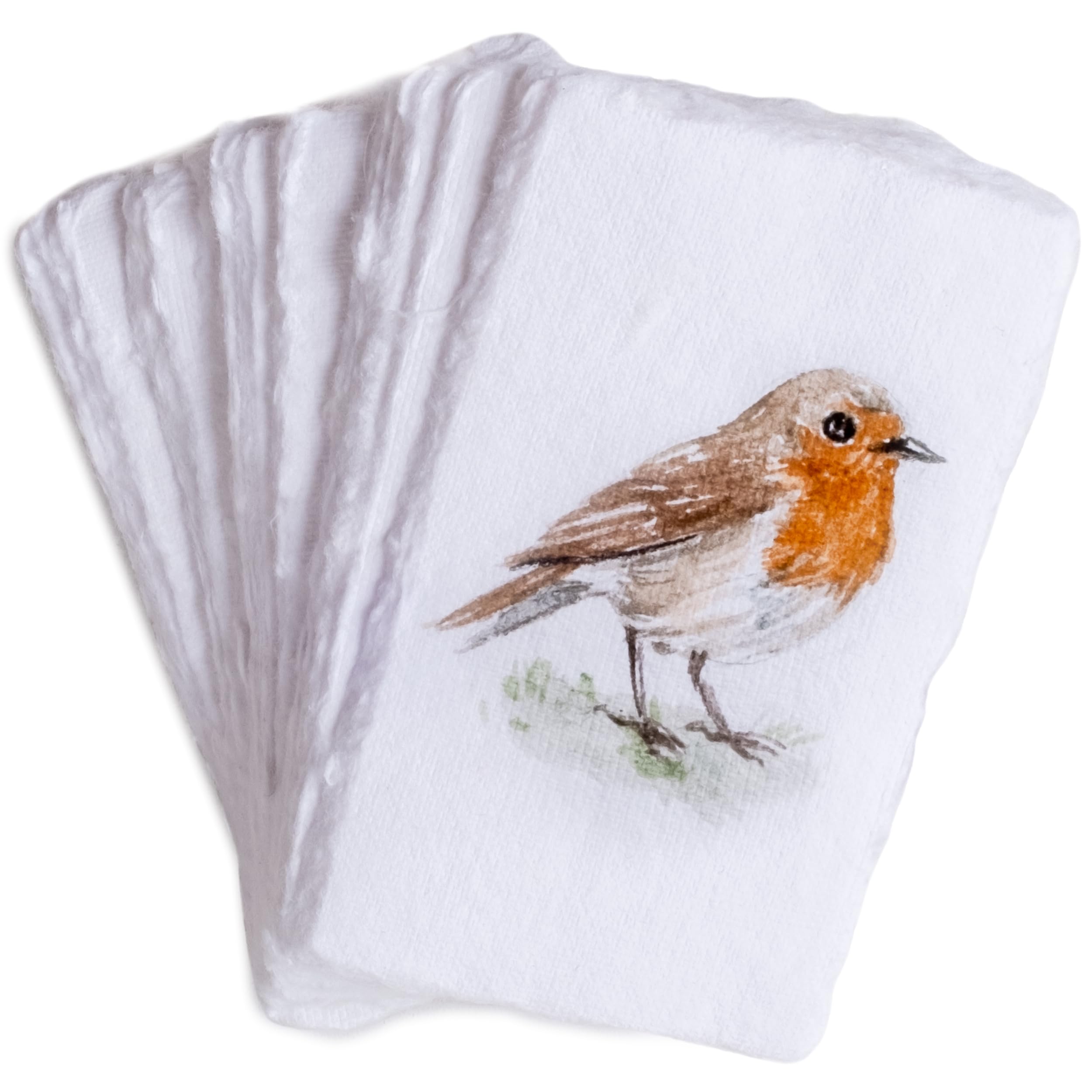 Wanderings Handmade Deckle Edge Cards - only 2"x3.5" - Thick 150 GSM - Pack of 50 - Ideal for Deckled Edge Place Cards, Blank Name Cards for Table Setting, Gift Tags, Price Tags